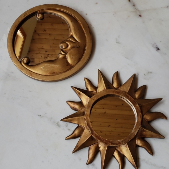 Other - Sun and  Moon mirrors -whimsical wall art